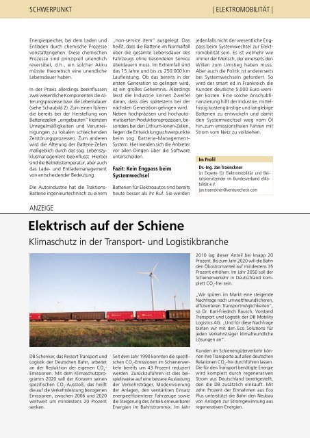 forum Nachhaltig Wirtschaften 01/2012: Elektromobilität