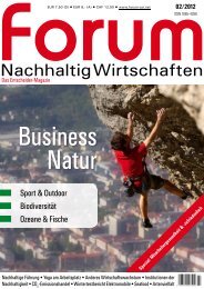 forum Nachhaltig Wirtschaften 02/2012: Business Natur
