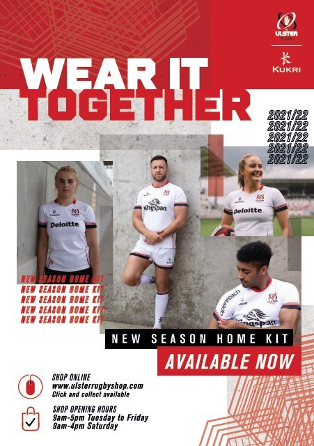 Ulster Rugby, Heineken Champions Cup Match Day Programme - v Northampton Saints 