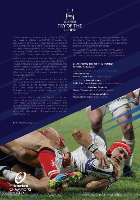 Ulster Rugby, Heineken Champions Cup Match Day Programme - v Northampton Saints 