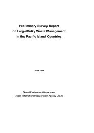 Preliminary Survey Report on Large/Bulky Waste ... - SPREP