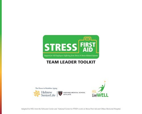 Hebrew SeniorLife Stress First Aid Interactive Toolkit