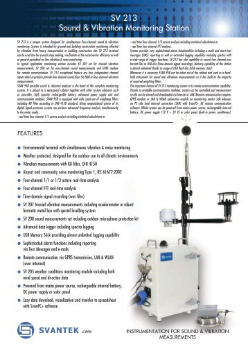 SV 213 Sound & Vibration Monitoring Station - Svantek