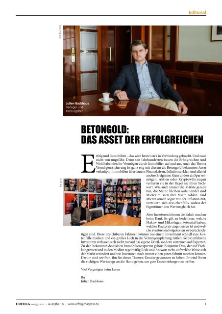 ERFOLG Magazin Dossier 18: Benjamin Dau