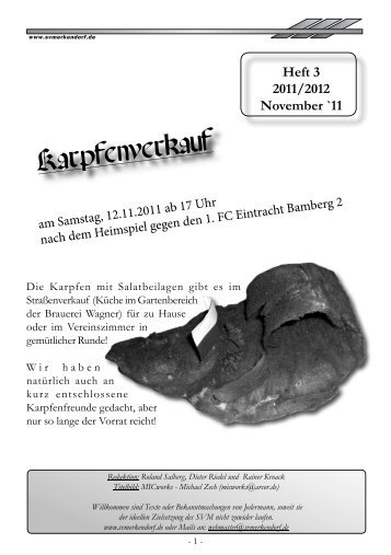 Heft 3 2011/2012 November - SV 1950 Merkendorf eV