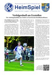 Stadionzeitschrift Ausgabe 2: 16.09.2012 - Viktoria vs. TV