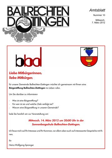 Amtsblatt - Ballrechten-Dottingen