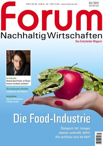 forum Nachhaltig Wirtschaften 03/2013: Die Food-Industrie