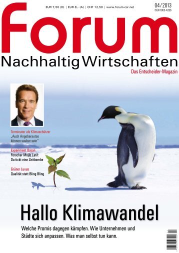 forum Nachhaltig Wirtschaften 04/2013: Hallo Klimawandel