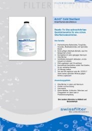 Actril® Cold Sterilant - SWI-Filter AG