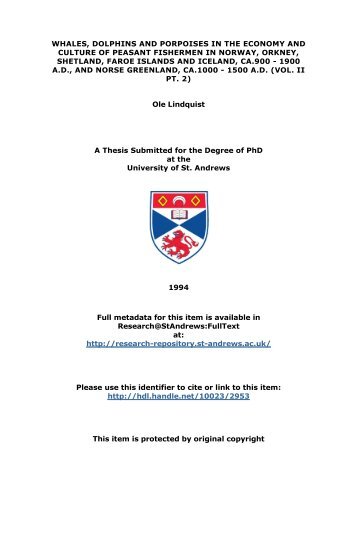 Ole Linquist PhD Thesis Vol 2ii - University of St Andrews