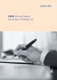 2005 Annual Report Julius Baer Holding Ltd. - GAM Holding AG