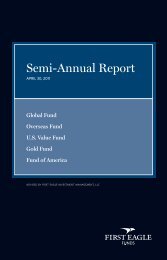 Semi-Annual Report - First Eagle Funds