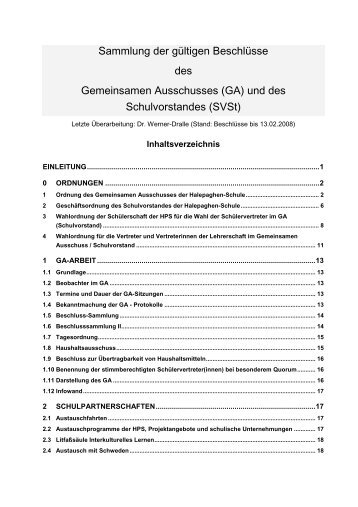 GA/SVSt-Beschluss-Sammlung - Halepaghen-Schule