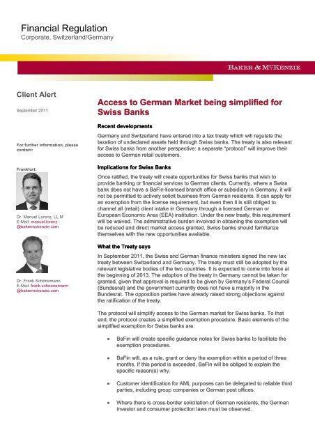 Financial Regulation Baker Mckenzie