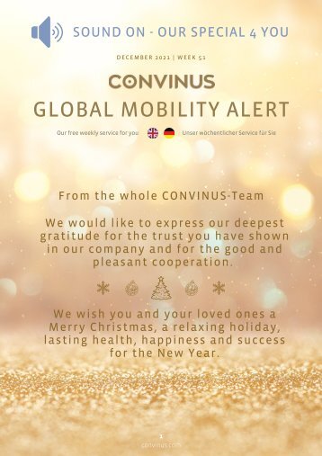 CONVINUS Global Mobility Alert Week 51