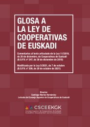 GLOSA A LA LEY DE COOPERATIVAS DE EUSKADI