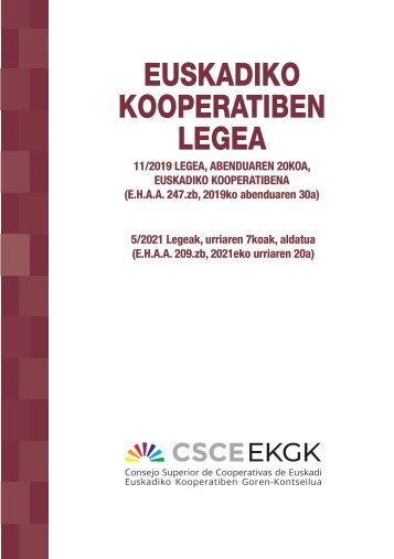 EUSKADIKO KOOPERATIBEN LEGEA