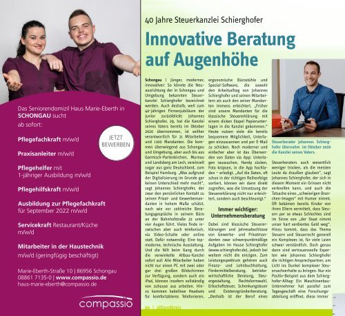 altlandkreis - Das Magazin für den westlichen Pfaffenwinkel - Ausgabe Januar/Februar 2022