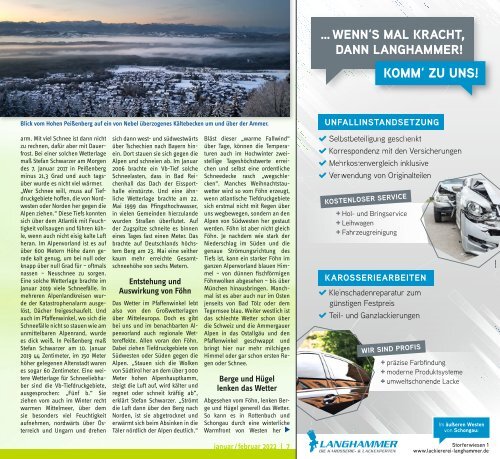 altlandkreis - Das Magazin für den westlichen Pfaffenwinkel - Ausgabe Januar/Februar 2022