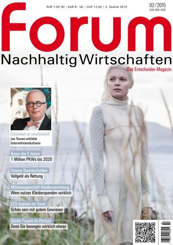 forum Nachhaltig Wirtschaften 02/2015: Nachhaltige Mode