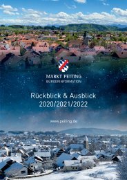 Peiting - Rückblick und Ausblick 2020 bis 2022