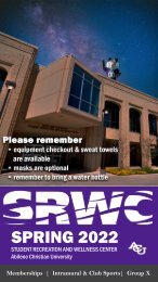 ACU Rec Guide Spring 2022