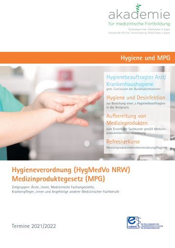 Fortbildungen Hygiene und MPG 2021-2022