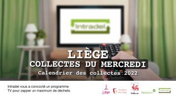 Calendrier Intradel des collectes des déchets du mercredi 2022