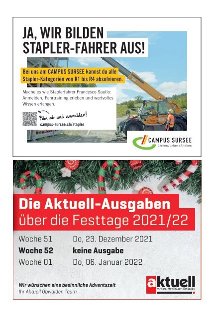 Aktuell Obwalden | KW51 | 23. Dezember 2021