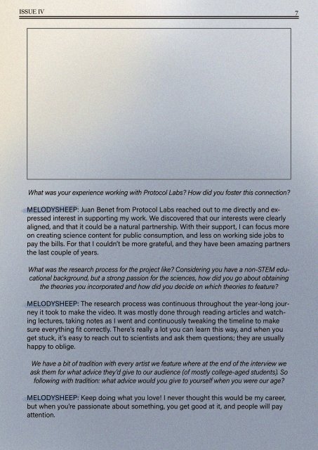ISSUE IV