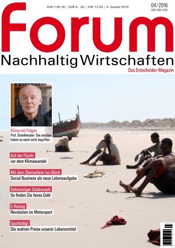 forum Nachhaltig Wirtschaften 04/2016: Klima, Krieg und gute Taten