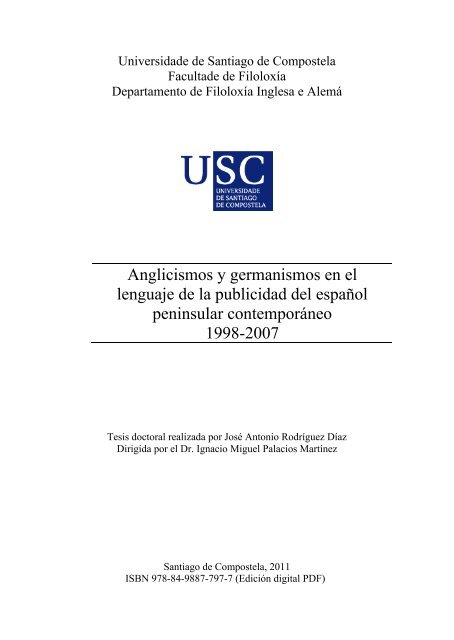 Anglicismos y germanismos en el lenguaje de la publicidad Anglicismos y germanismos en el lenguaje de la publicidad