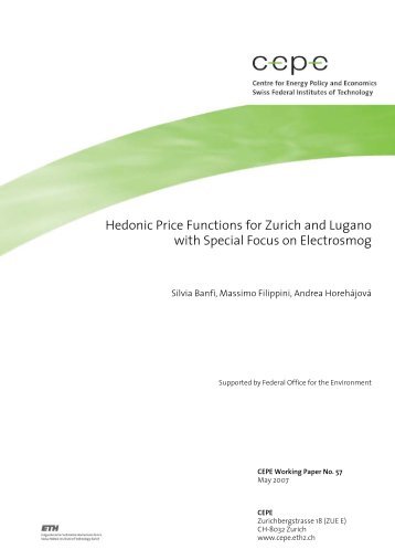 Hedonic Price Functions for Zurich and Lugano with Special Focus ...