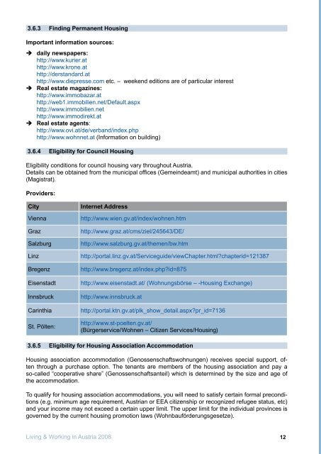 Living & Working in Austria Land area - Arbeitsmarktservice Österreich