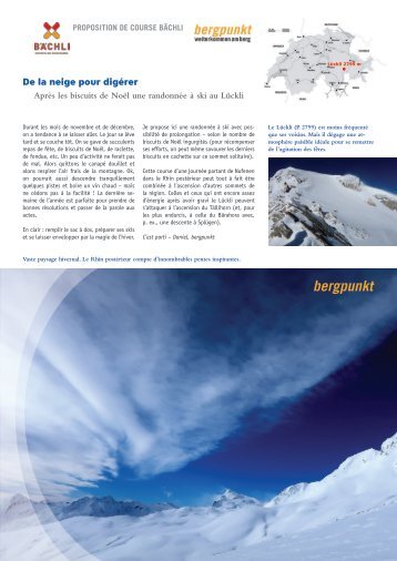 Proposition de Course 12.2021 – De la neige pour digérer