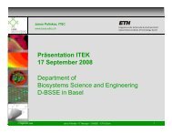 Präsentation ITEK 17 September 2008 ... - ITEK - ETH Zürich