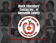 2022 Black Heritage Calendar - Presented by the Black Educators' Caucus Inc., of Hernando County