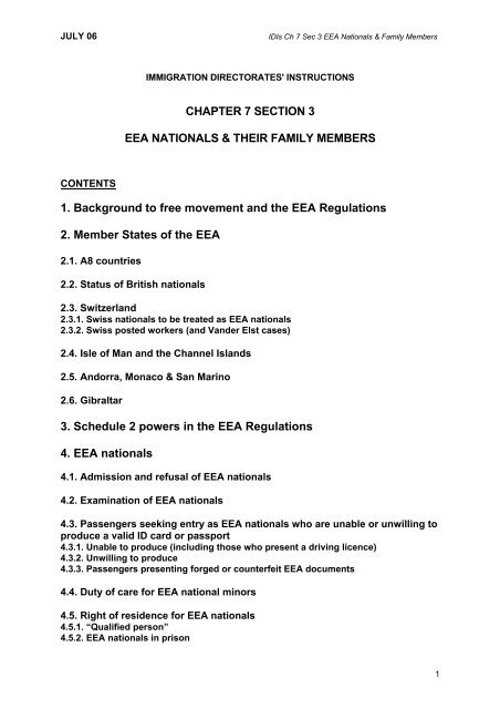 Chapter 7 - Section 3 - UK Border Agency - Home Office