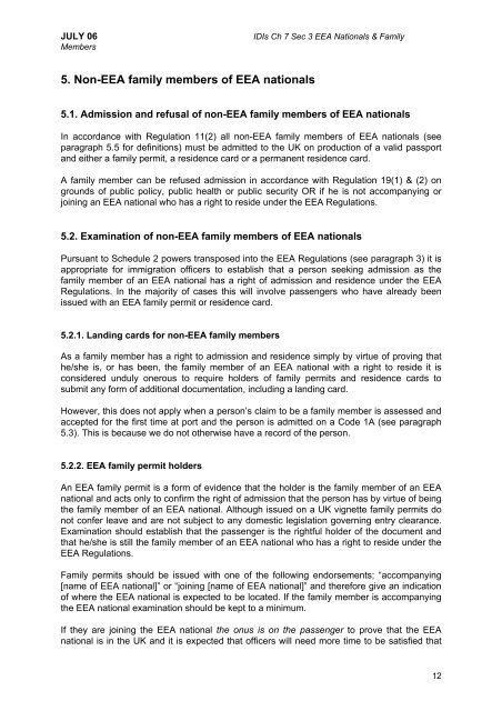 Chapter 7 - Section 3 - UK Border Agency - Home Office