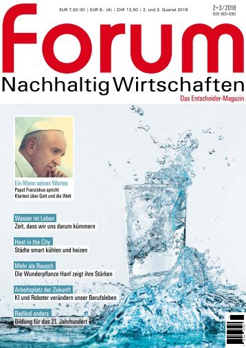 forum Nachhaltig Wirtschaften 02/03 2018: Wasser - Grundlage des Lebens | Bildung