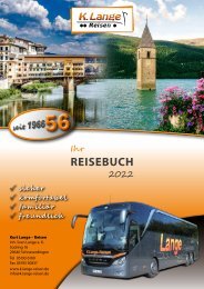 K. Lange Reisen - Reisebuch 2022