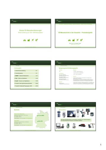 Mobile 3D-Messdienstleistungen Mobile 3D-Messdienstleistungen