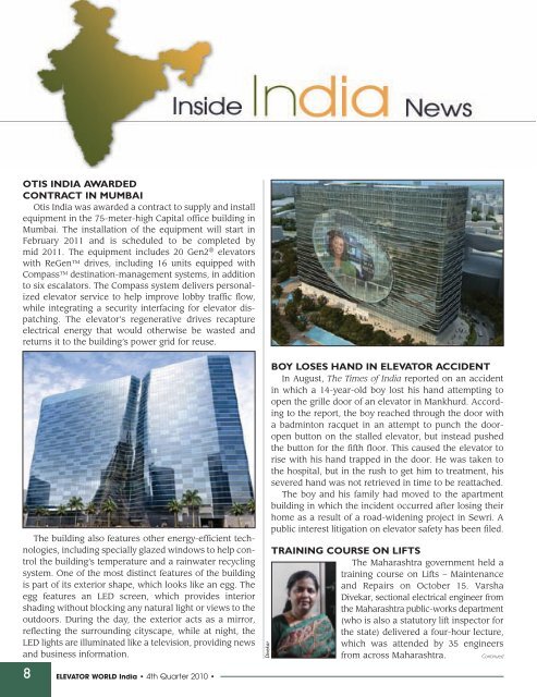 Cover:Serum Institute Burj Khalifa - Elevator World India