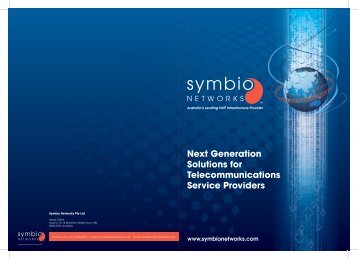 Next Generation Solutions for ... - Symbio Networks