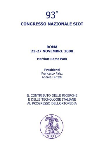 CONGRESSO NAZIONALE SIOT