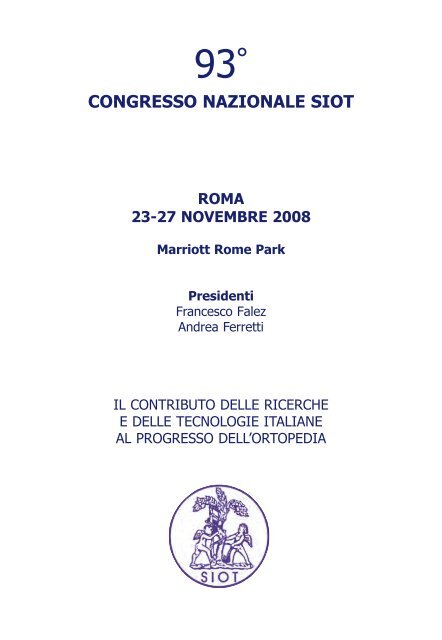 CONGRESSO NAZIONALE SIOT