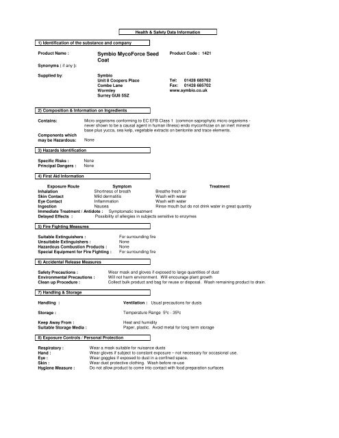 Symbio MycoForce Seed Coat - Schetelig