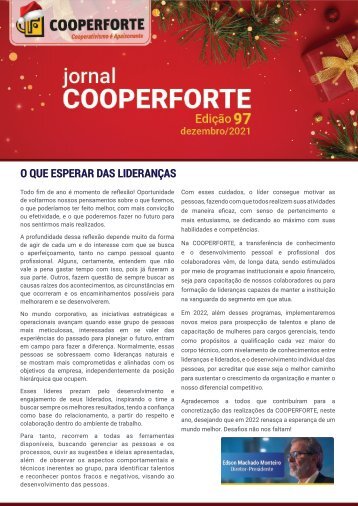 Jornal COOPERFORTE - Edição 97 - Dezembro/2021