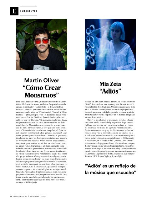 Billboard AR Diciembre 2021